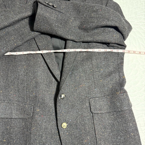 Haggar Black Sport Coat 100% pure wool size 42S - Picture 12 of 13